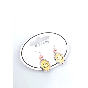 Серьги Hello Kitty Sanrio Желто-розовый 4045316232314