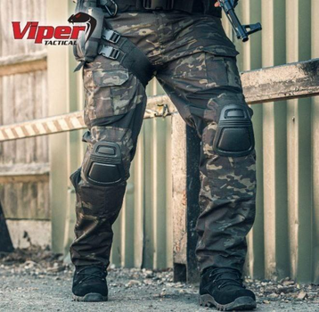 Тактические брюки с наколенниками Viper black Vcam L