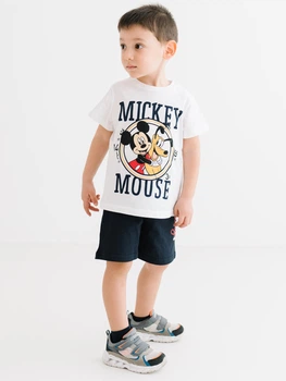 Комплект (футболка, шорты) Mickey Mouse 116 см (6 лет) Disney MC18070 Бело-черный 8691109888112