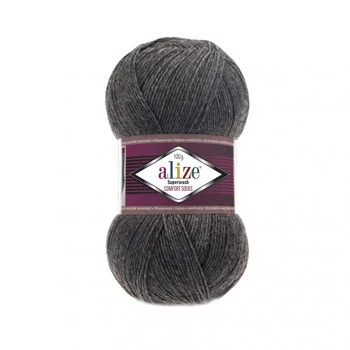 Пряжа Alize Superwash Comfort Socks 182 Темно-серый меланж