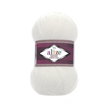 Пряжа Alize Superwash Comfort Socks 55 Білий