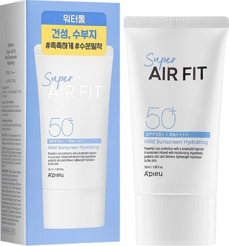 Солнцезащитный увлажняющий крем A'pieu Super Air Fit Mild Sunscreen Hydrating SPF50+ PA++++ 50 мл (8809643530545)