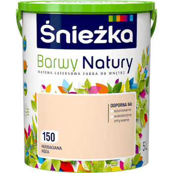Краска интерьерная латексная Sniezka Barwy Natury 150 чайная роза 5 л