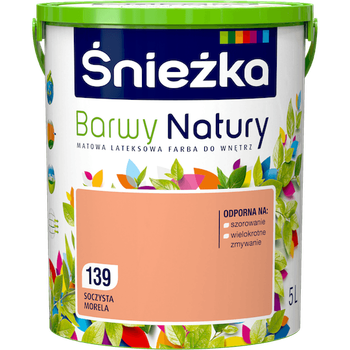 Краска интерьерная латексная Sniezka Barwy Natury 139 сочный абрикос 5 л