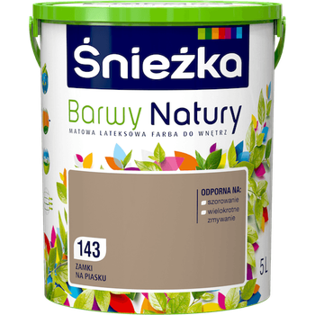 Краска интерьерная латексная Sniezka Barwy Natury 143 песочные замки 5 л