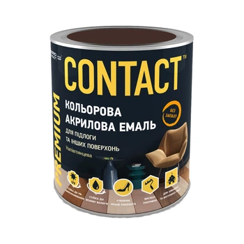 Эмаль акриловая для пола и других поверхностей CONTACT шоколад ( RAL 8017 ) 0,75 л