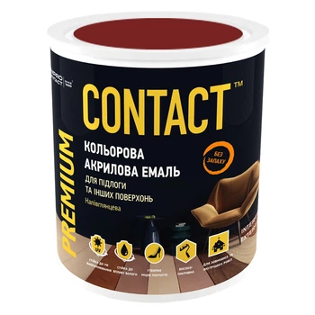 Емаль акрилова для підлоги та інших поверхонь CONTACT червоно-коричнева ( RAL 3011 ) 2,5 л