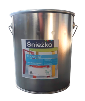Эмаль акриловая Sniezka Supermal A400 белый шелковистый глянец 10 л