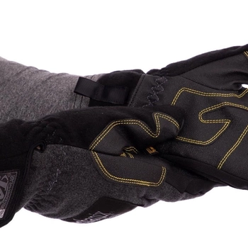 Тактичні рукавички для риболовлі полювання чоловічі на липучці MECHANIX механікс теплі флісові Чорні АН-5621 Розмір L