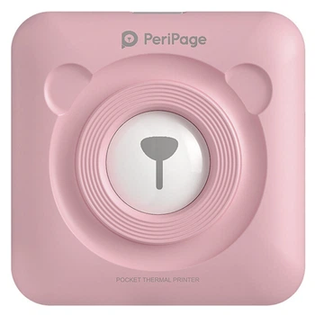 Портативний Bluetooth термопринтер для смартфона PeriPage A6 рожевий (5051)
