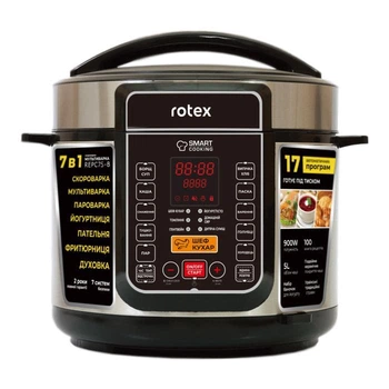 Мультиварка-скороварка Rotex REPC75-B 5 л, 900 Вт, черная(TO-13907-TO)