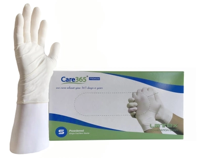 Перчатки латексные Care 365 Premium медицинские смотровые S 100 шт/упаковка