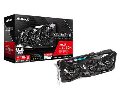 Відеокарта ASRock AMD Radeon RX 6800 Challenger Pro 16GB GDDR6 (256bit) (2140/16000) (HDMI, 3xDisplay Port) (RX6800 CLP 16GO)