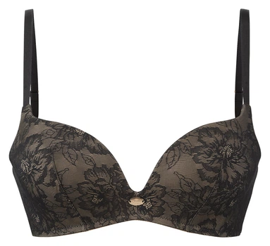 Бюстгальтер Gossard Super Smooth Lace 8811L елегантний push-up з мереживом 80D Black (5053014205898)