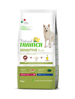 Сухий корм Trainer Natural Sensitive Plus Adult Medium & Maxi Horse з коніною для собак 12 кг (8059149252643)