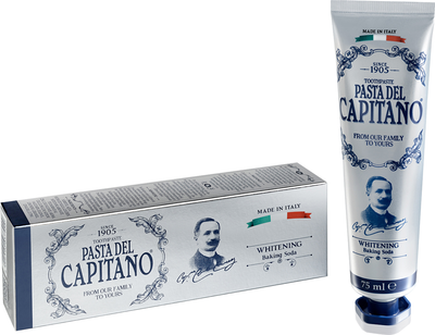 Зубная паста Pasta del Capitano 1905 отбеливающая с содой 75 мл  (8002140037900) – отзывы покупателей | ROZETKA