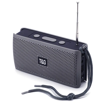 С фонариком Портативная Bluetooth колонка TG-282 GREY (радио, флешка, блютуз)