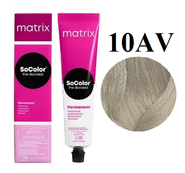 Стійка крем-фарба Matrix Socolor beauty 10AV Дуже дуже світлий блондин попелясто-перламутровий 90 мл