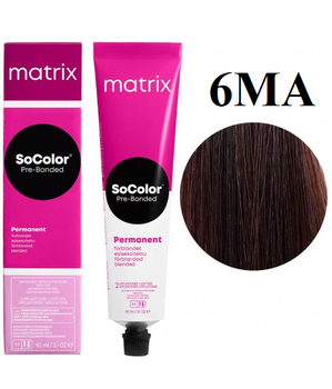Стойкая крем-краска Matrix Socolor beauty 6MA Темный блондин пепельный мокко 90 мл