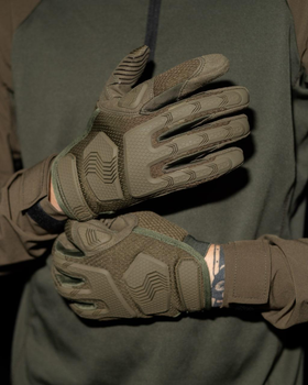 Тактические перчатки с пальцами BEZET Protective XL хаки