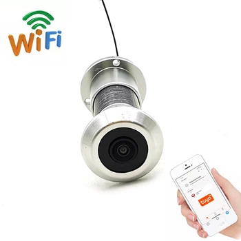 Видеоглазок WiFi c поддержкой Tuya и датчиком движения Digital Lion DE01, Android / iOS, серебристый