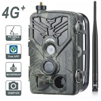 4G Фотоловушка, охотничья камера Suntek HC 810 LTE-PLUS, 30 Мп, 2К, с поддержкой APP приложения