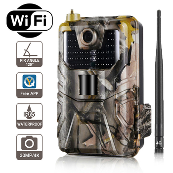 WiFi Фотоловушка, камера для охоты с 4К разрешением Suntek WiFi900pro, 30 Мп, приложение iOS / Android