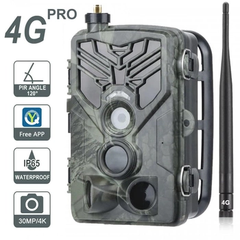 4G Фотоловушка, охотничья камера Suntek HC 810 LTE-PRO, 30 Мп, 4К, с поддержкой live приложения