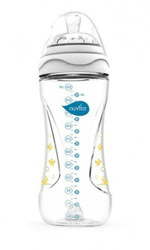 Бутылочка для годування Nuvita Mimic 330 мл 4м+ Антиколікова, біла NV6050White