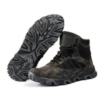 Тактичні черевики BlackBay високі сіро-чорний камуфляж (S-1-GREY) | 42 (28см)