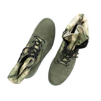 Тактичні черевики BlackBay високі хакі на шнурівці та зеленою підошвою (S-3-HAKI) | 45 (30см)