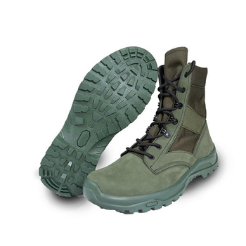 Тактические ботинки BlackBay высокие зеленые на шнурках с зеленой подошвой (S-3-GREEN) | 41 (27.5см)