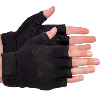 Тактичні рукавички з відкритими пальцями Zelart 8789 розмір L Black