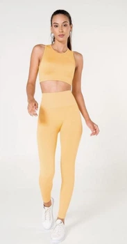 Облягаючий топ в рубчик Formactive ХS/S жовтий
