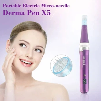 Беспроводной дермапен (дермаштамп) Dr. Pen Ultima X5(W) от аккумулятора и сети (DPU5)