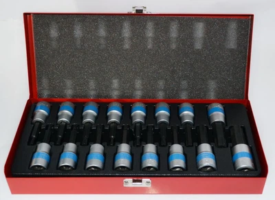 Набор головок с битой звезда 16 шт. TORX 1/2" 80мм T20-Т80 "King Roy" (016MSA)