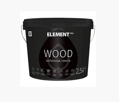 Акриловая эмаль Element Pro Wood (шелк.матовая) 2.5л
