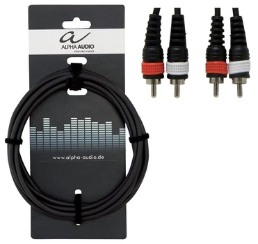 Двойной кабель Gewa Alpha Audio 2 RCA (2 тюльпана)/ 2 RCA (2 тюльпана 6м) 190.200