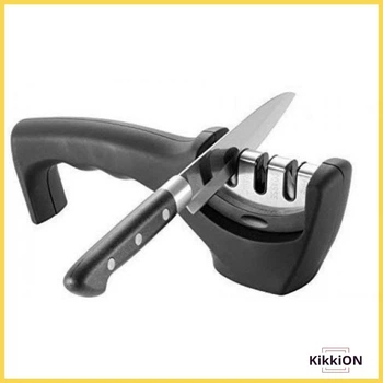 Точилка для ножей Трехуровневая роликовая заточка Knife Sharpener ProGlide-1715 Черный (M7702000192)