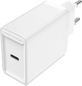 Зарядний пристрій Vention USB Type C + QC4.0 20W White (FADW0-EU)