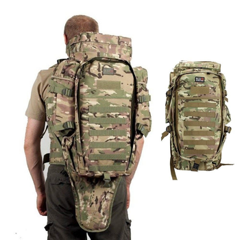Військовий тактичний штурмовий рюкзак 65 літрів мультикам 9.11