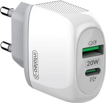 Сетевое зарядное устройство Intaleo TCQ/PD220 USB QC USB-C PD 20W White