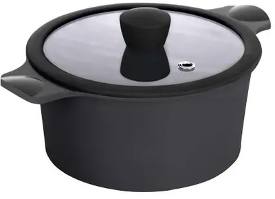 Кастрюля Ringel Zitrone Black 24x12 см с крышкой 4.2 л (RG-2108-24/1 BL-R)