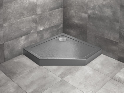 Душовий піддон Doros Compact Stone Anthracite 90x90 см, RADAWAY (SDRPTP9090-05-64S)