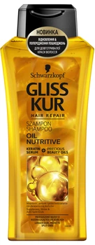 Шампунь Gliss Kur Oil Nutritive для сухого, пошкодженого волосся з посіченими кінчиками 400 мл (9000100549837)