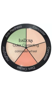 IsaDora Хайлайтер палетка Color Correcting Concealer Wheel 5в1concealer+-concealer+dark