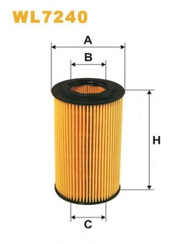 Фильтр масляный Jeep Grand Cherokee II, Mercedes C (W202/W203/W204), CLC (CL203), CLK (C2 Wix Filters (WL7240) WIX Filters (WL7240)