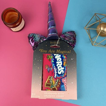 Рожки единорога Magical Unicorn c конфетами Nerds Wonka Candy 141г