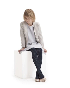 ​Колготи дитячі з люрексом SUZI 40 den KNITTEX р.116-122 (темно-сині)