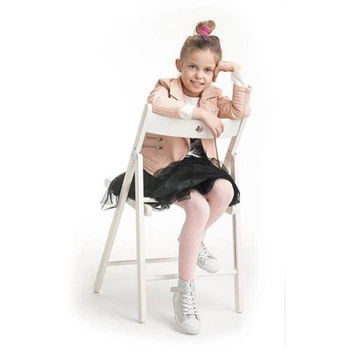 Колготи дитячі з рубчиком PRINCESSA 40 den KNITTEX р.128-134 (білі)